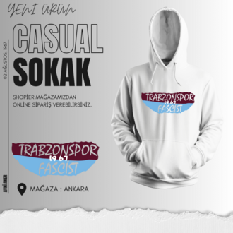 ''Trabzonspor Fascist - Beyaz Sweatshirt''
