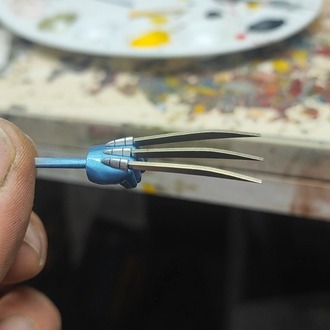 Mafex blue berserker Head and Real metal claws 