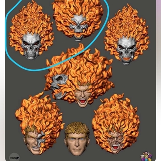2 ghost rider heads