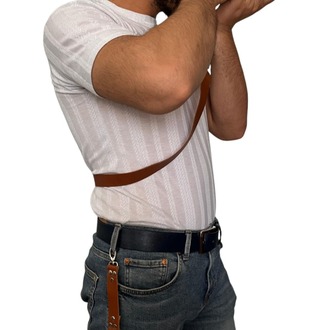 Konyak rengi Fotoğraf makinesi tek taraflı omuz askısı