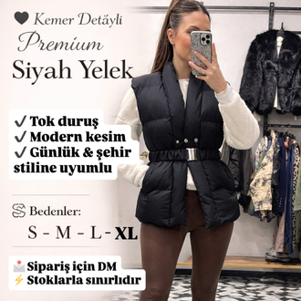 Siyah şişme yelek
