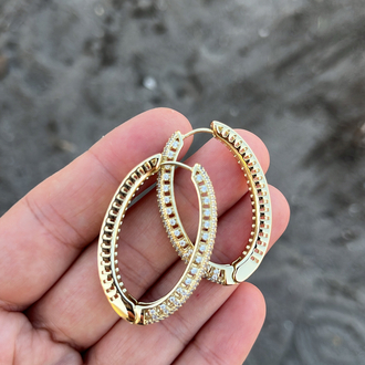 BÜYÜK BOY OVAL HALKA  KÜPE (marka model)