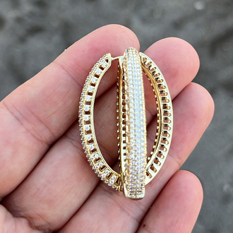 BÜYÜK BOY OVAL HALKA  KÜPE (marka model)