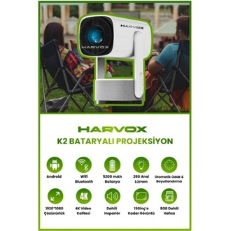 HARVOX K2 BATARYALI PROJEKSİYON