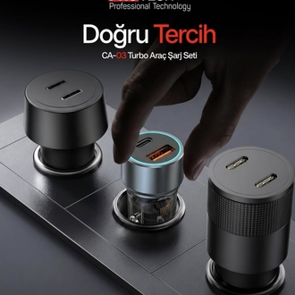 PROTECH 48W ARAÇ ÇAKMAK ŞARJ TAKIMI