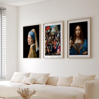 Ünlü Sanat Reprodüksiyonları Çerçeveli Tablo Seti