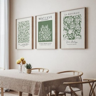 William Morris Dallı Yapraklı Çerçeveli Tablo