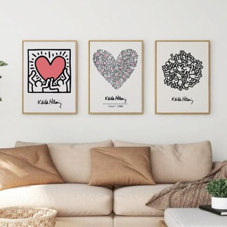 Keith Haring Sanat Çerçeveli Tablo Seti