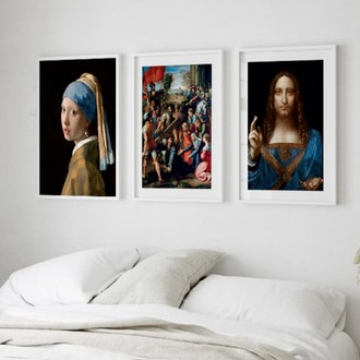 Ünlü Sanat Reprodüksiyonları Çerçeveli Tablo Seti