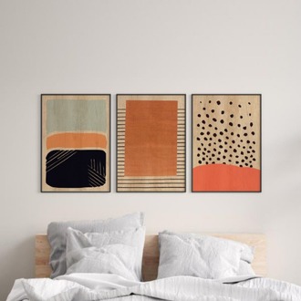 Geometrik ve Modern Sanat Çerçeveli Tablo Seti