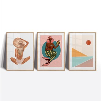 Modern Sanat Çerçeveli Tablo Seti