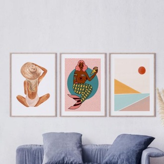 Modern Sanat Çerçeveli Tablo Seti