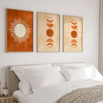 Minimalist Soyut Sanat Çerçeveli Tablo Seti