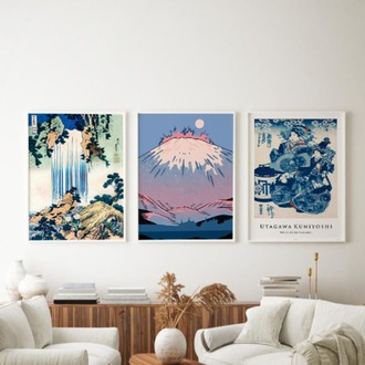 Japon Sanatı Çerçeveli Tablo Seti