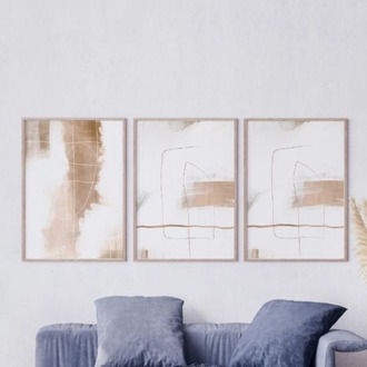 Minimalist Soyut Sanat Çerçeveli Tablo Seti