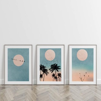 Minimalist Doğa Çerçeveli Tablo Seti