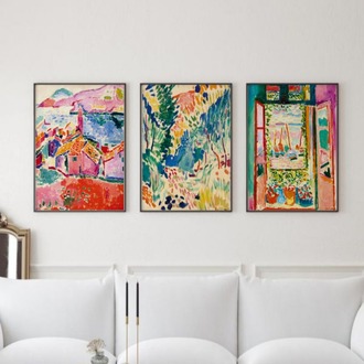 Canlı Soyut Sanat Çerçeveli Tablo Seti