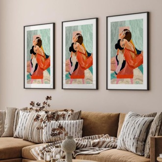 Dans Tutkusu Çerçeveli Poster Seti