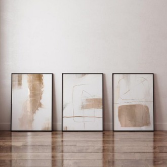 Minimalist Soyut Sanat Çerçeveli Tablo Seti