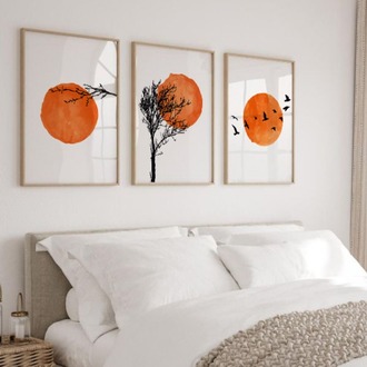 Minimalist Doğa Çerçeveli Tablo Seti