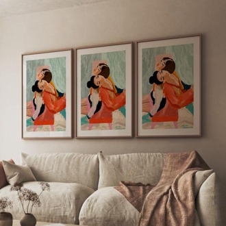 Dans Tutkusu Çerçeveli Poster Seti