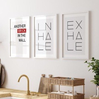 Minimalist Tipografi Çerçeveli Tablo Seti
