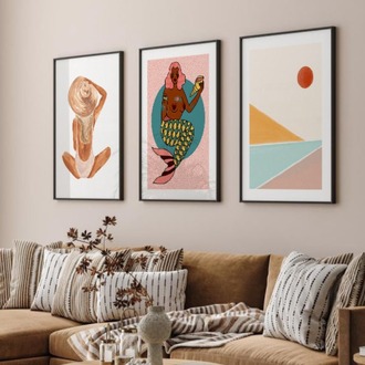 Modern Sanat Çerçeveli Tablo Seti
