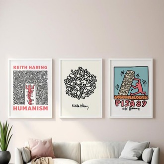 Keith Haring Sanat Çerçeveli Tablo Seti