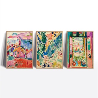 Canlı Soyut Sanat Çerçeveli Tablo Seti