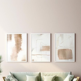 Minimalist Soyut Sanat Çerçeveli Tablo Seti