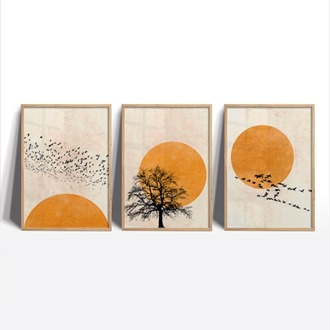 Minimalist Doğa Çerçeveli Tablo Seti