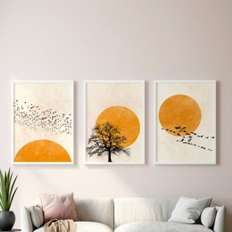 Minimalist Doğa Çerçeveli Tablo Seti
