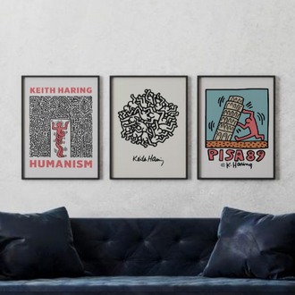 Keith Haring Sanat Çerçeveli Tablo Seti