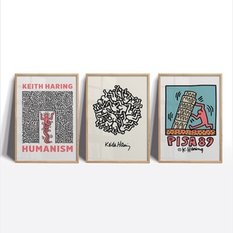 Keith Haring Sanat Çerçeveli Tablo Seti