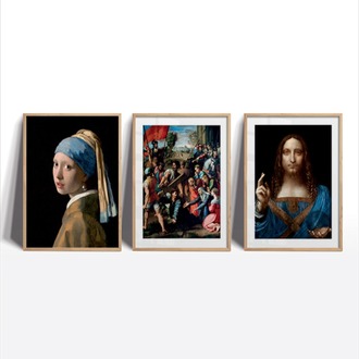 Ünlü Sanat Reprodüksiyonları Çerçeveli Tablo Seti