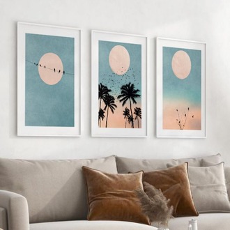 Minimalist Doğa Çerçeveli Tablo Seti