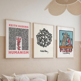 Keith Haring Sanat Çerçeveli Tablo Seti