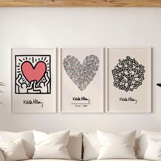 Keith Haring Sanat Çerçeveli Tablo Seti