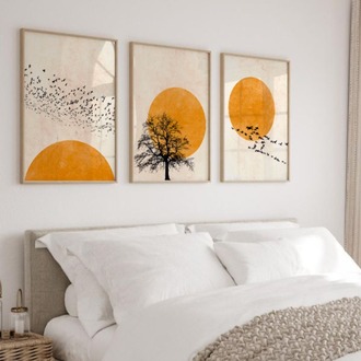 Minimalist Doğa Çerçeveli Tablo Seti