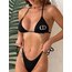 DİOR siyah nakışlı bikini takımı
