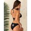 DİOR siyah nakışlı bikini takımı