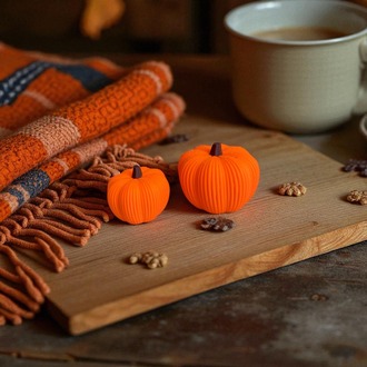 2'li Set Dekoratif Balkabağı Seti – Sonbahar & Halloween Süsü