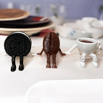 Bütün Oreo Kurabiye, Kahve Fincanı ve Kahve Çekirdeği 3'lü Dekor Seti