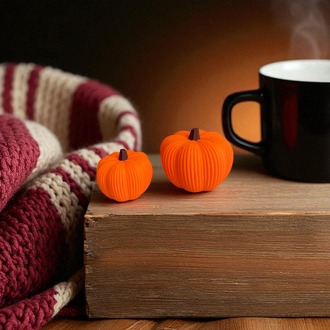2'li Set Dekoratif Balkabağı Seti – Sonbahar & Halloween Süsü