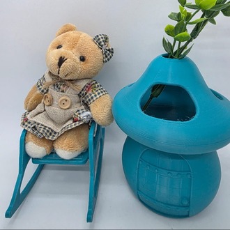 CEVİZDİZAYN BAYBBEAR MİNİ SALLANAN SANDALYE AYICIK & 3 GÖZLÜ KALEMLİK SETİ ✏️