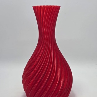 CAM GÖRÜNÜMLÜ PLA GALAKSİ VAZO KIVRIMLI DESENLİ DEKORATİF ŞEFFAF PLASTİK VAZO