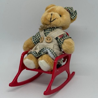 CEVİZDİZAYN BAYBBEAR MİNİ SALLANAN SANDALYE AYICIK-KIRMIZI