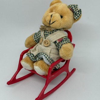 CEVİZDİZAYN BAYBBEAR MİNİ SALLANAN SANDALYE AYICIK-KIRMIZI