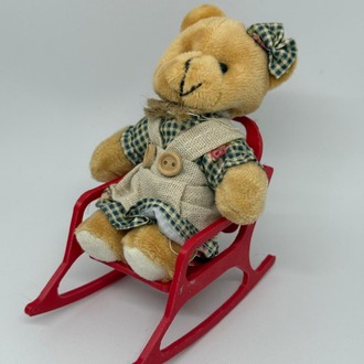 CEVİZDİZAYN BAYBBEAR MİNİ SALLANAN SANDALYE AYICIK-KIRMIZI