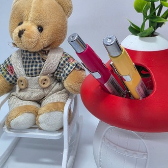 CEVİZDİZAYN BAYBBEAR MİNİ SALLANAN SANDALYE AYICIK & 3 GÖZLÜ KALEMLİK SETİ ✏️